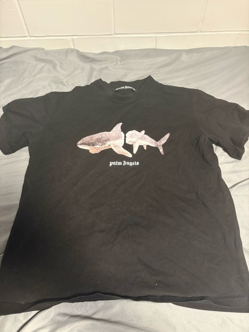Palm Angels Black Shark Heavy Graphic Tee